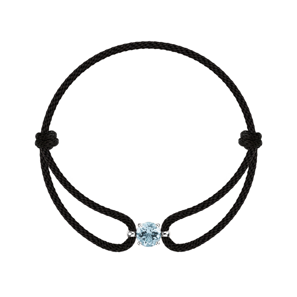 14ct white gold bracelet with Aquamarine Delilah