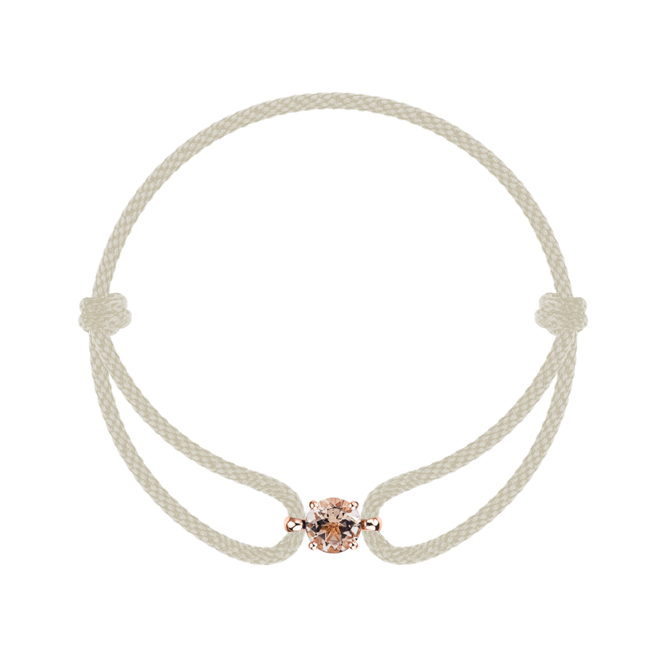 14ct rose gold bracelet with Morganite Delilah