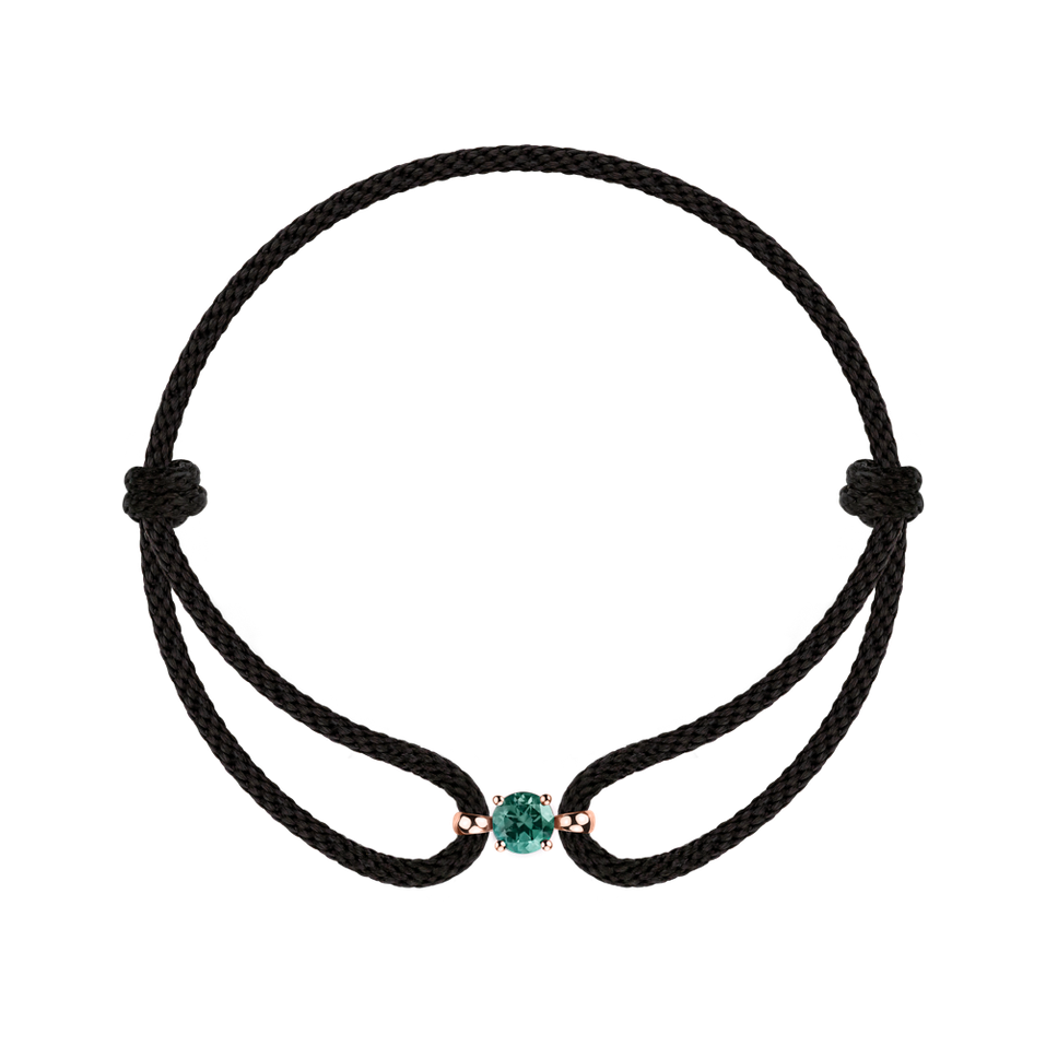 14ct rose gold bracelet with Tourmaline Turquoise Delilah