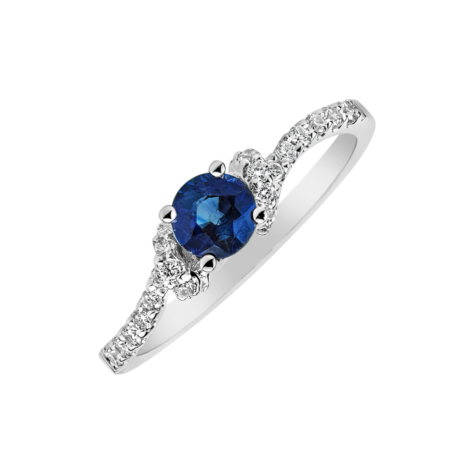 Diamond ring with Sapphire Talisa