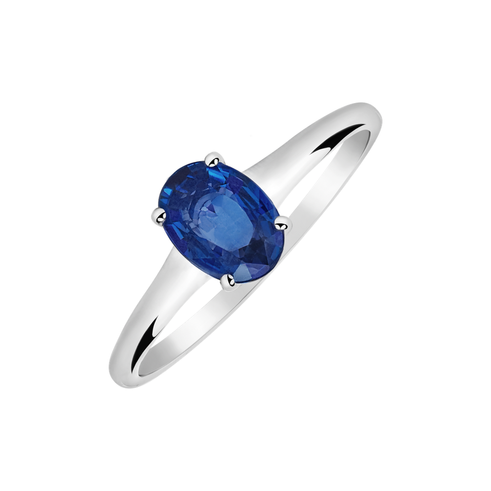 Ring with Sapphire Mystic Abyss