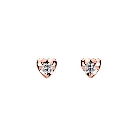 Diamond earrings Full Hearts