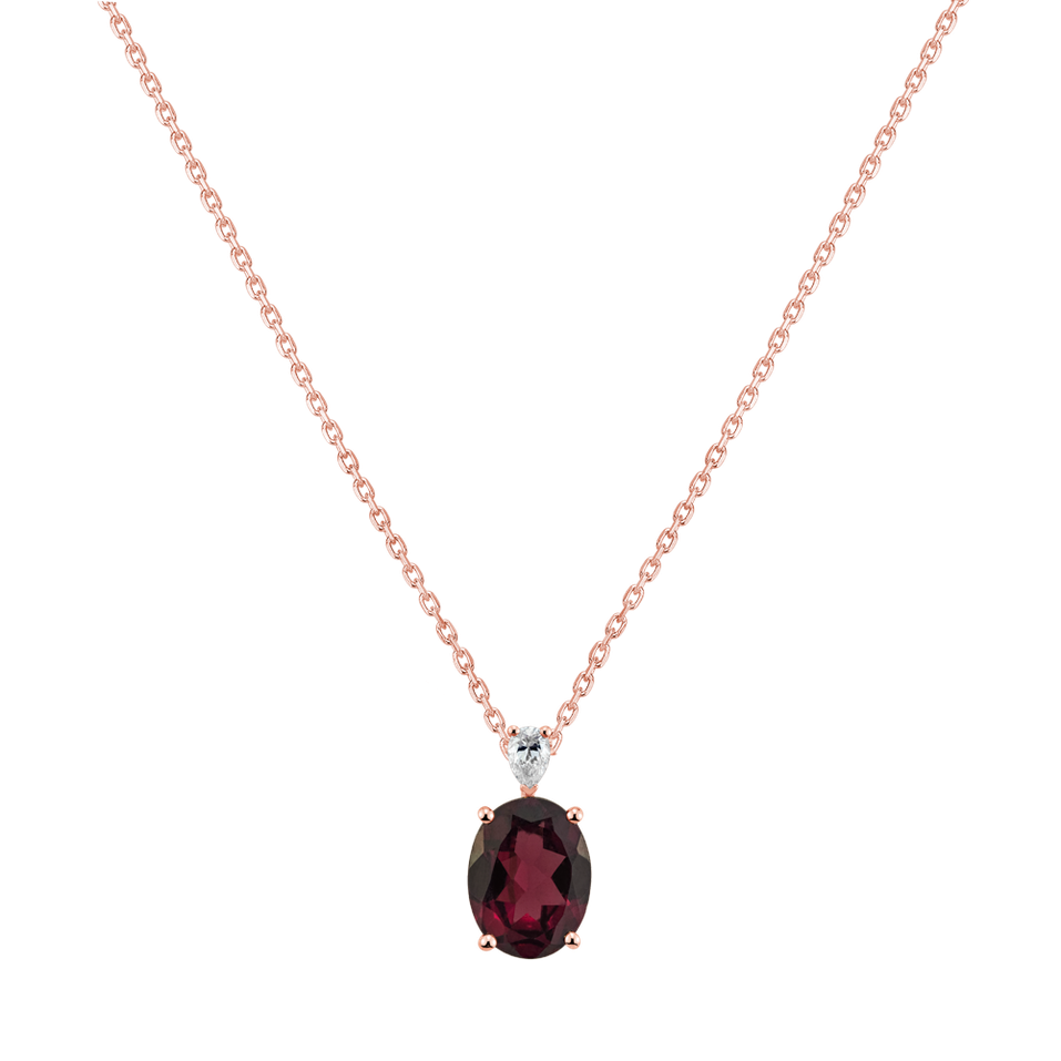 Diamond necklace and Rhodolite Élise