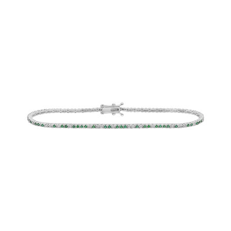 Diamond bracelet with Emeralds Aurorra