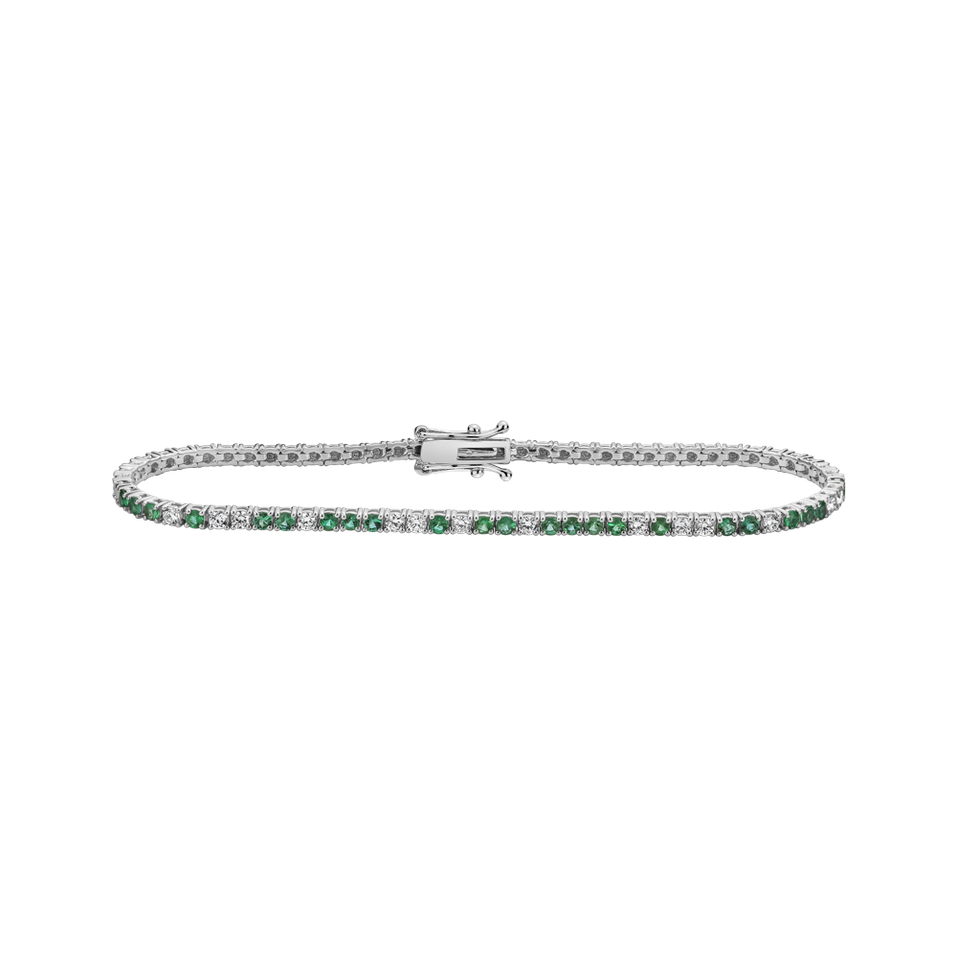 Diamond bracelet with Emeralds Aurorra