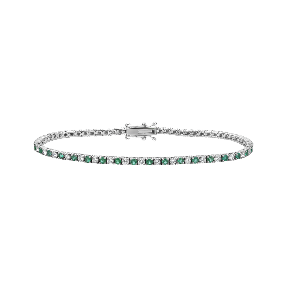 Diamond bracelet with Emeralds Aurorra