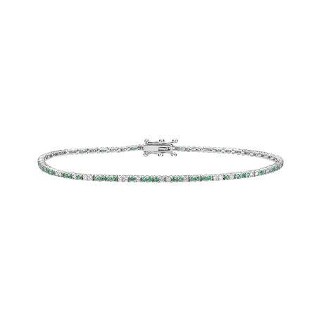 Diamond bracelet with Emeralds Belissia