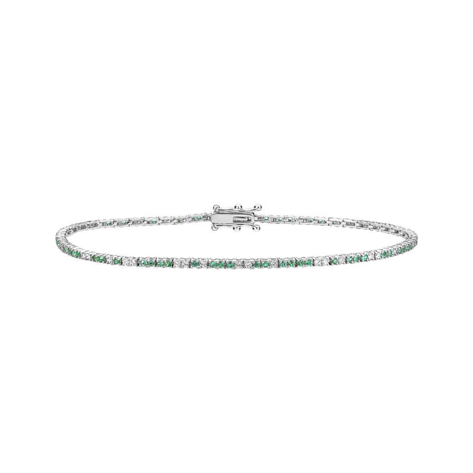 Diamond bracelet with Emeralds Belissia