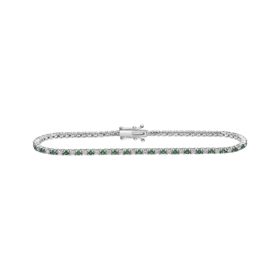 Diamond bracelet with Emeralds Belissia