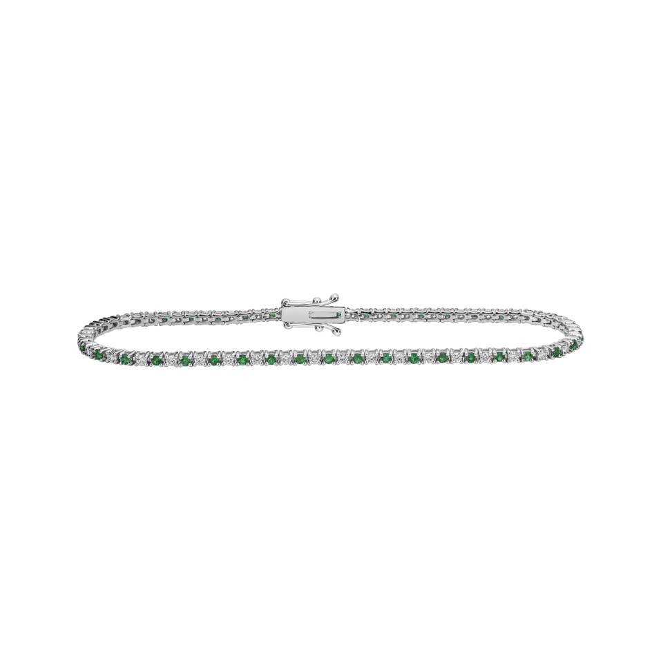 Diamond bracelet with Emeralds Belissia