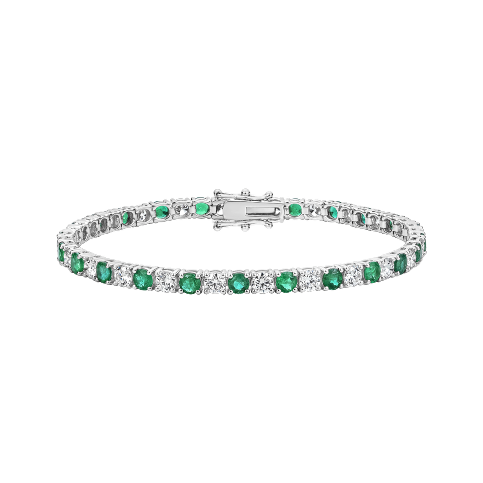 Diamond bracelet with Emeralds Belissia