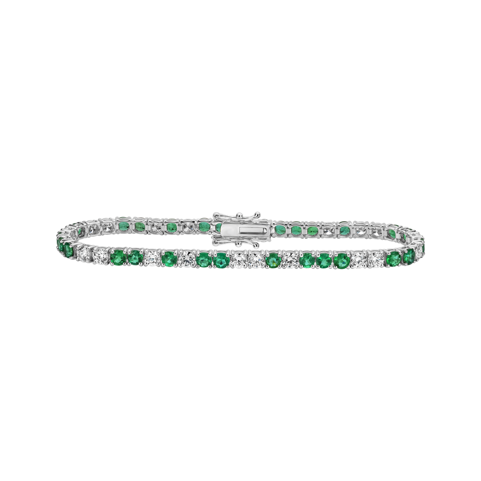 Diamond bracelet with Emeralds Belissia