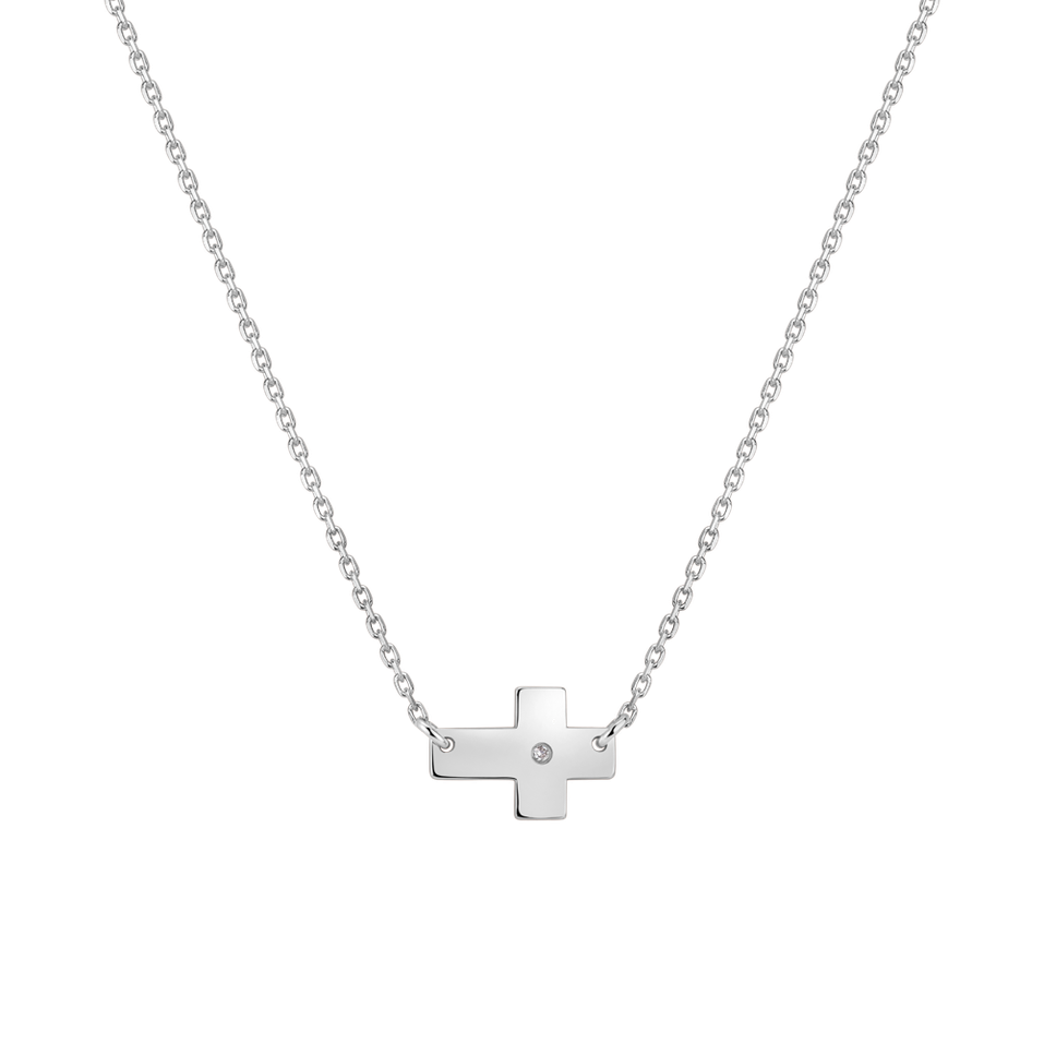 Diamond necklace Cross of Determination