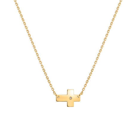 Diamond necklace Cross of Determination