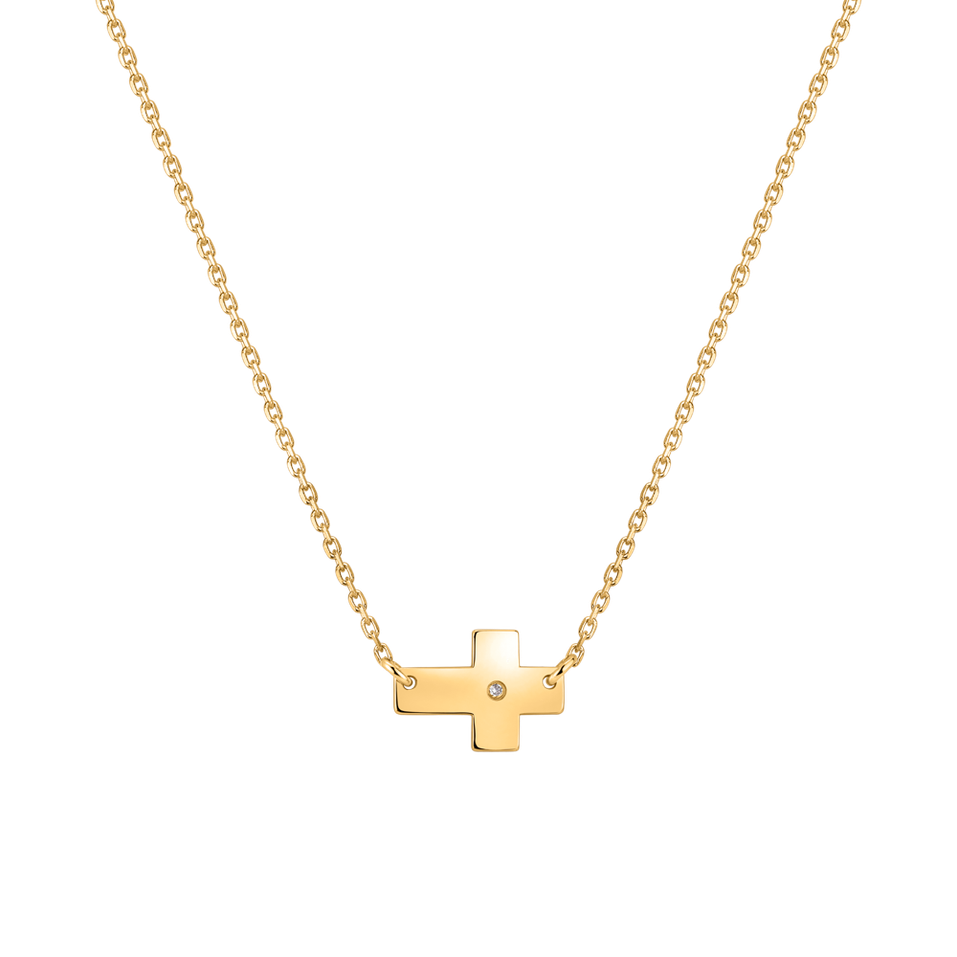 Diamond necklace Cross of Determination