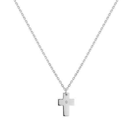 Diamond necklace Cross of Romanticism