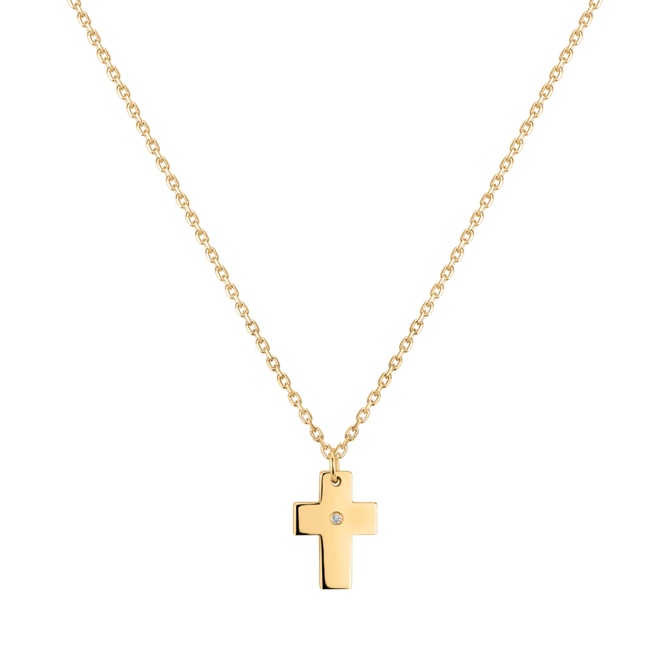 Diamond necklace Cross of Romanticism