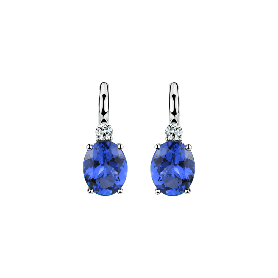 Diamond earrings with Tanzanite Juliette