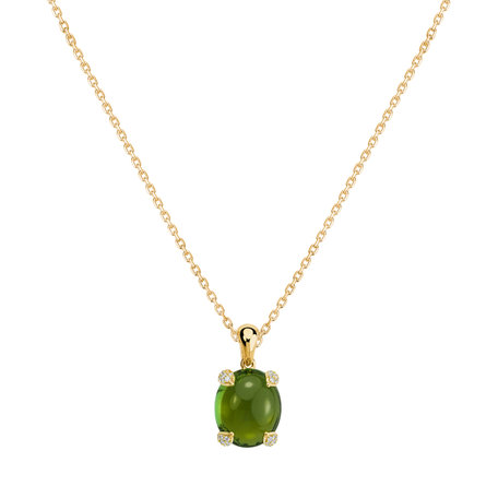 Diamond pendant with Tourmaline Claire