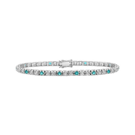 Diamond bracelet with paraiba Consilia