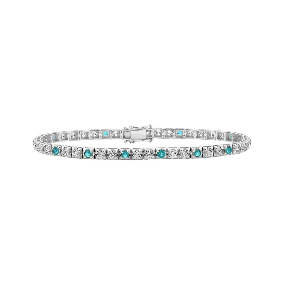 Diamond bracelet with paraiba Consilia