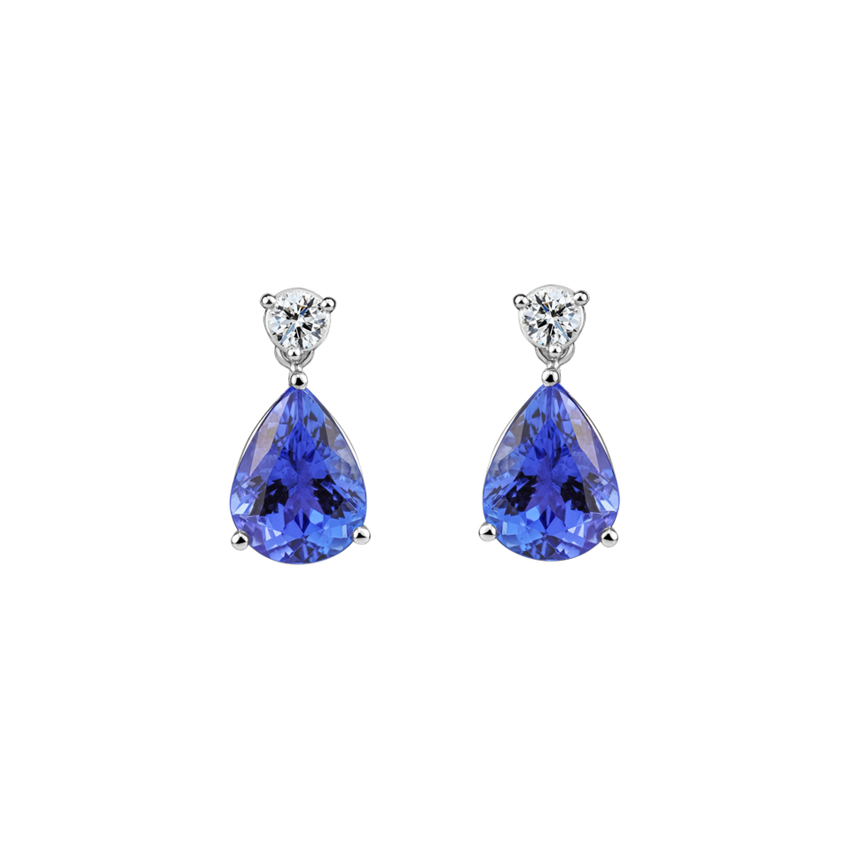 Diamond earrings with Tanzanite Galatea