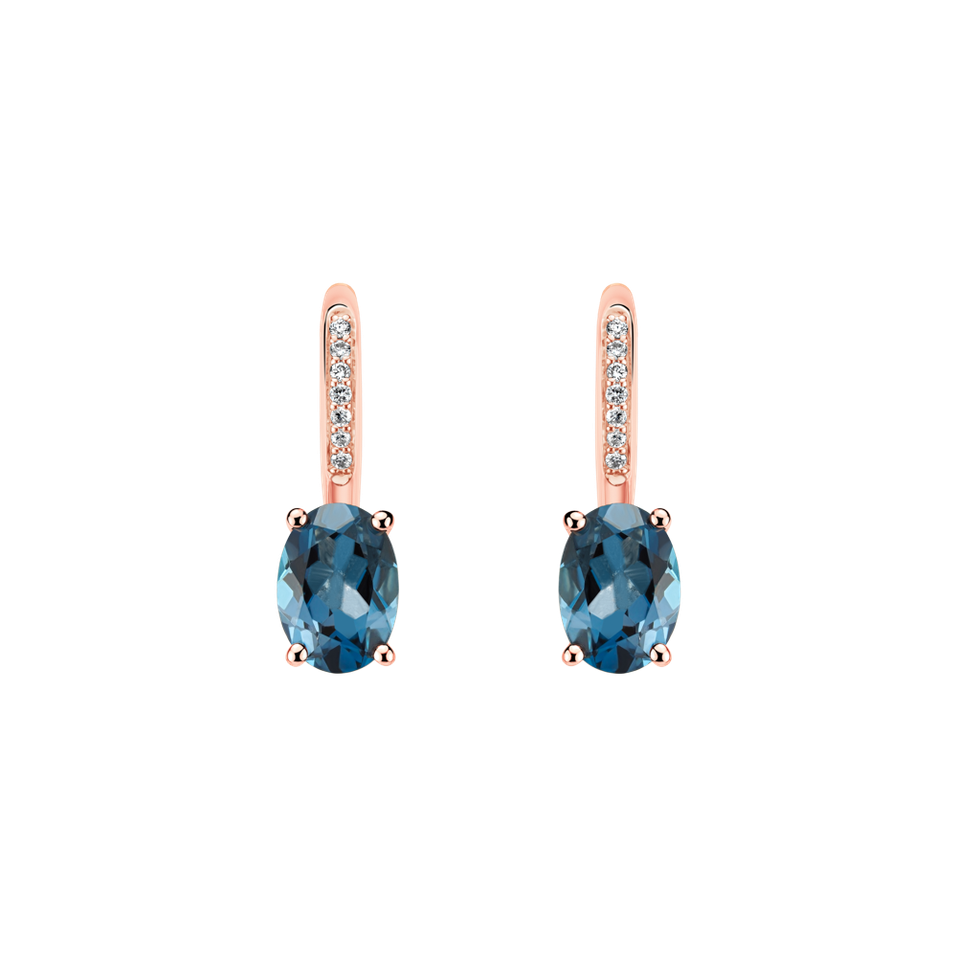 Diamond earrings with Topaz Lucrezia