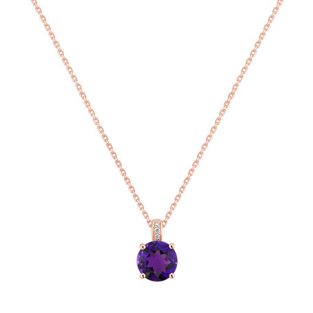 Diamond necklace with Amethyst Seraphita