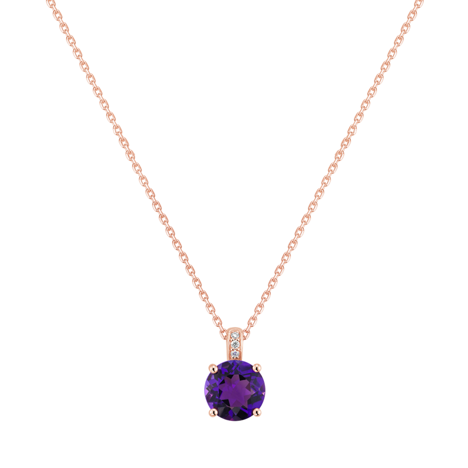 Diamond necklace with Amethyst Seraphita