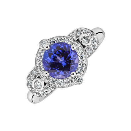 Diamond ring with Tanzanite Imperial Glory