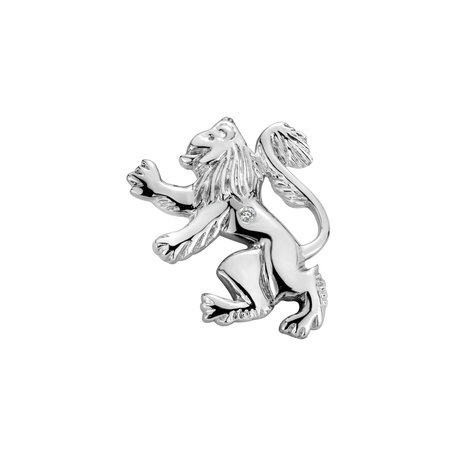 Diamond Brooch Heraldic Lion