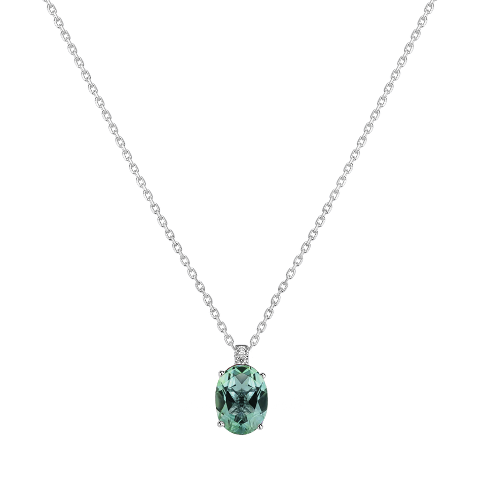 Diamond necklace with Tourmaline Grime