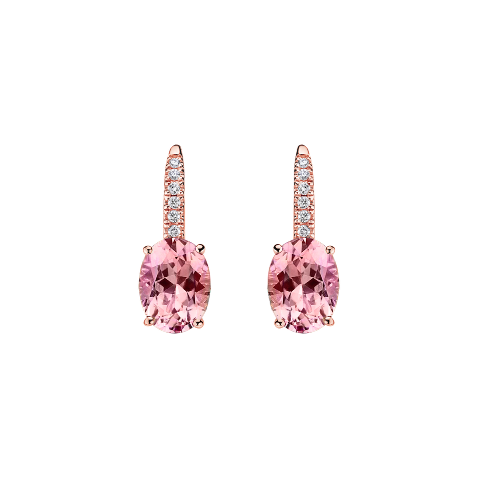 Diamond earrings with Tourmaline Iris Elegance