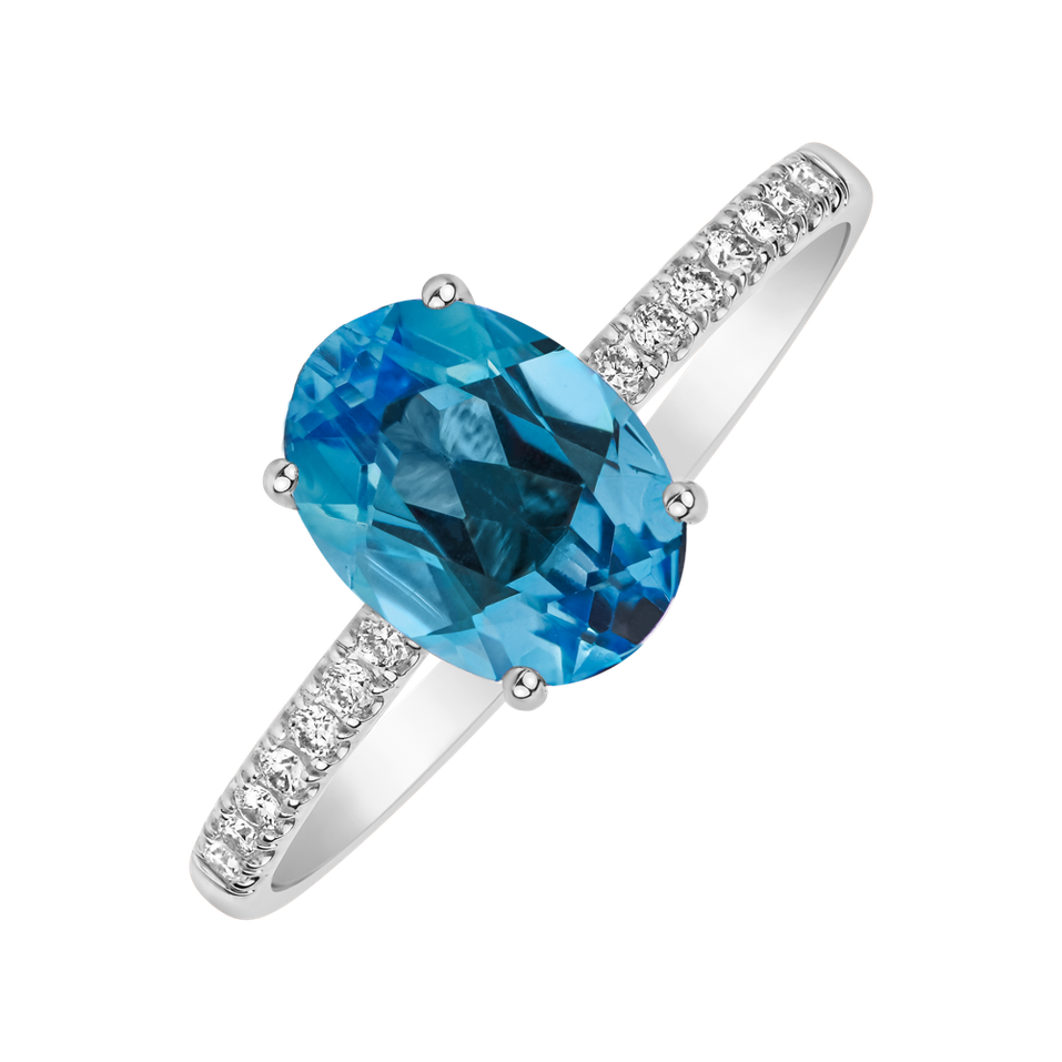 Diamond ring with Topaz Touch of Spark