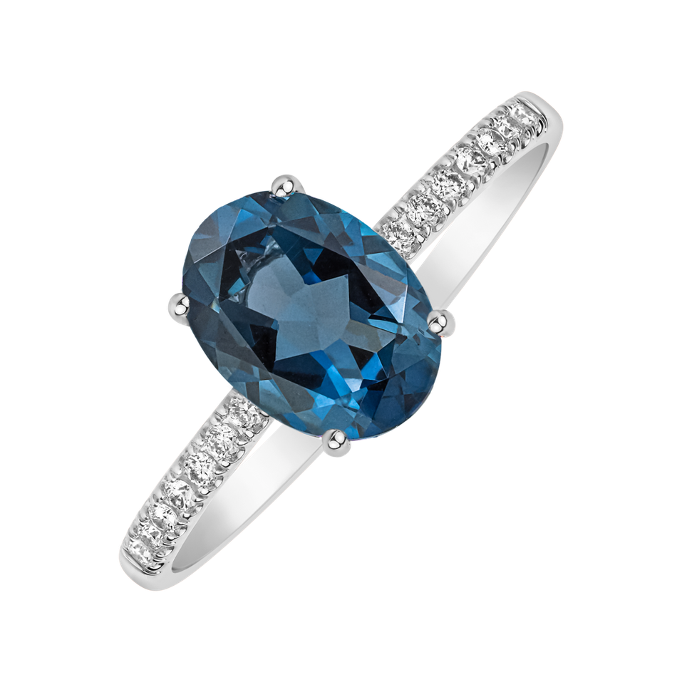 Diamond ring with Topaz Touch of Spark