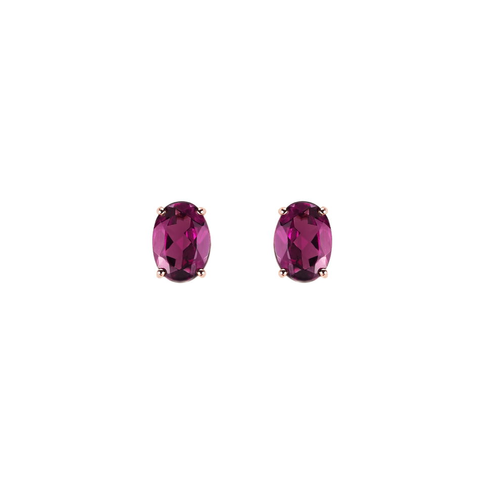 Earrings with Rhodolite Mystic Abyss