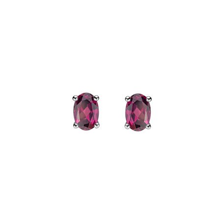 Earrings with Rhodolite Mystic Abyss