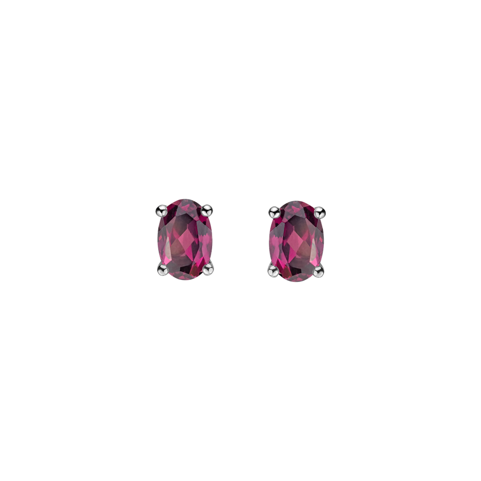 Earrings with Rhodolite Mystic Abyss