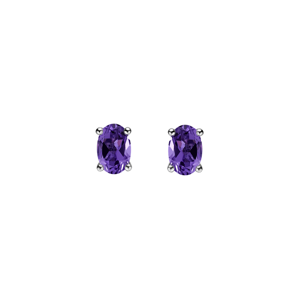 Earrings with Amethyst Mystic Abyss