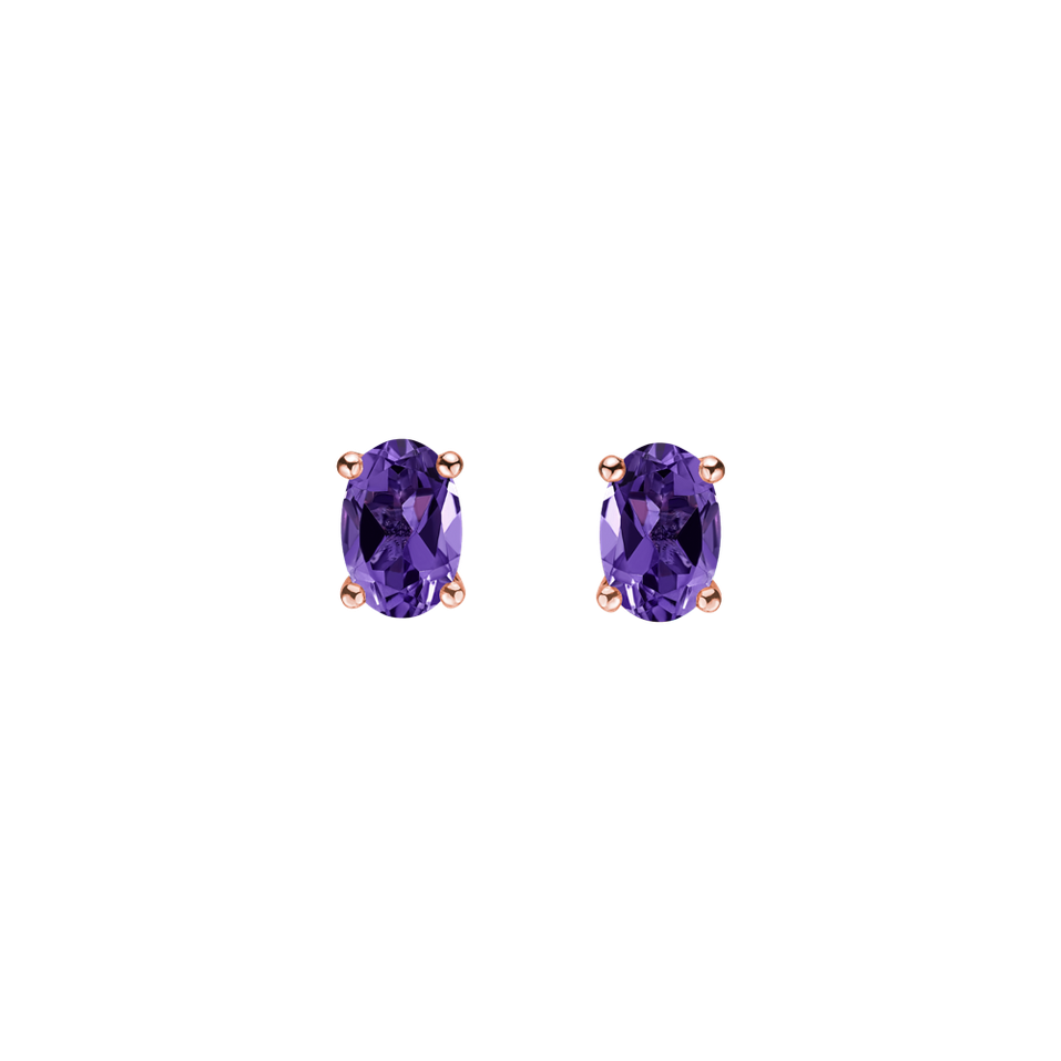 Earrings with Amethyst Mystic Abyss