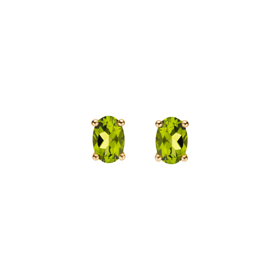 Earrings with Peridote Mystic Light