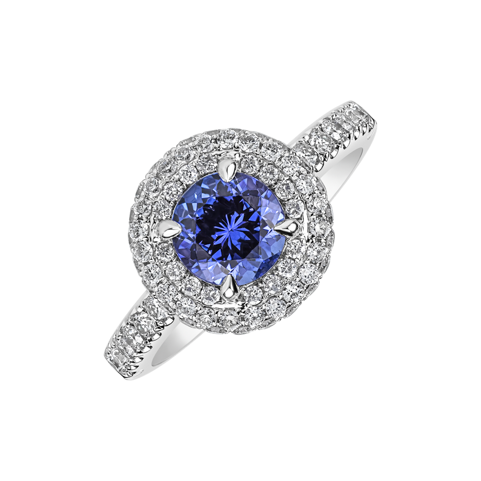 Diamond ring with Tanzanite Muriel