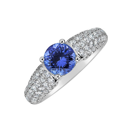 Diamond ring with Tanzanite Viorica