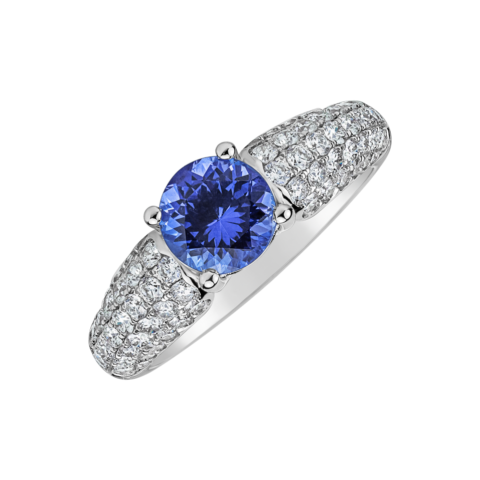 Diamond ring with Tanzanite Viorica