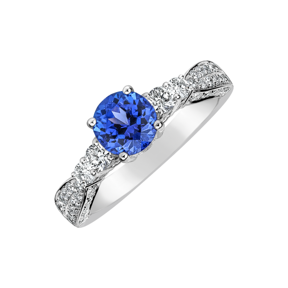 Diamond ring with Tanzanite Philomène