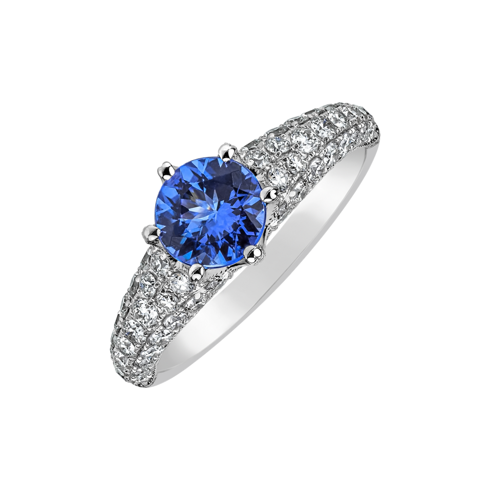 Diamond ring with Tanzanite Morrison