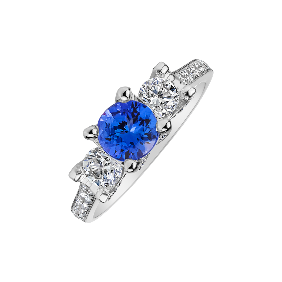 Diamond ring with Tanzanite Jacqueline