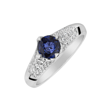 Diamond ring with Sapphire Jeannine