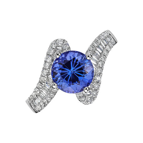 Diamond ring with Tanzanite Vitoria