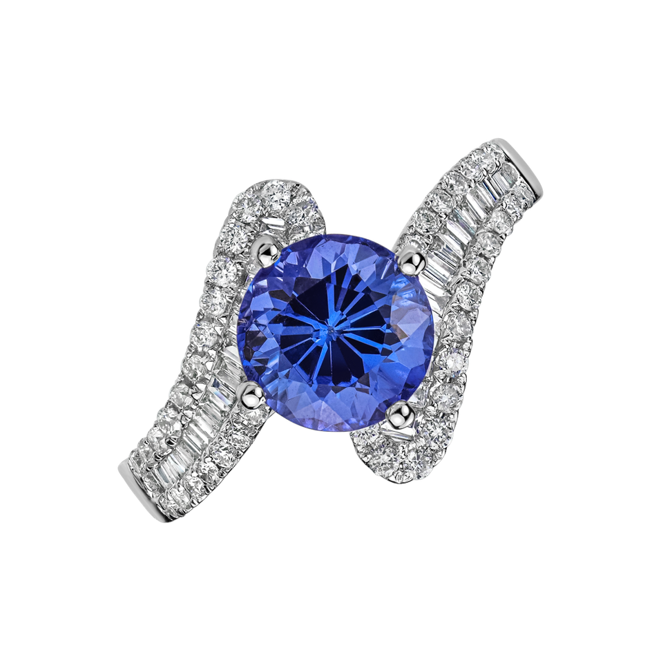 Diamond ring with Tanzanite Vitoria